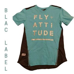Blac Label New with tags tee Size 8 Teal and blac